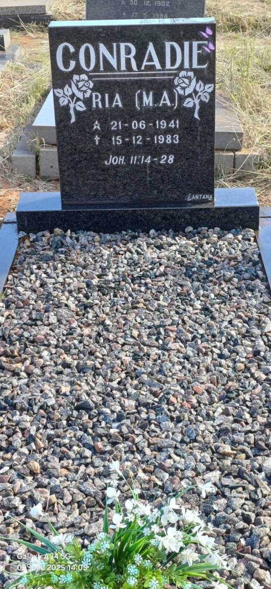 CONRADIE M.A. 1941-1983