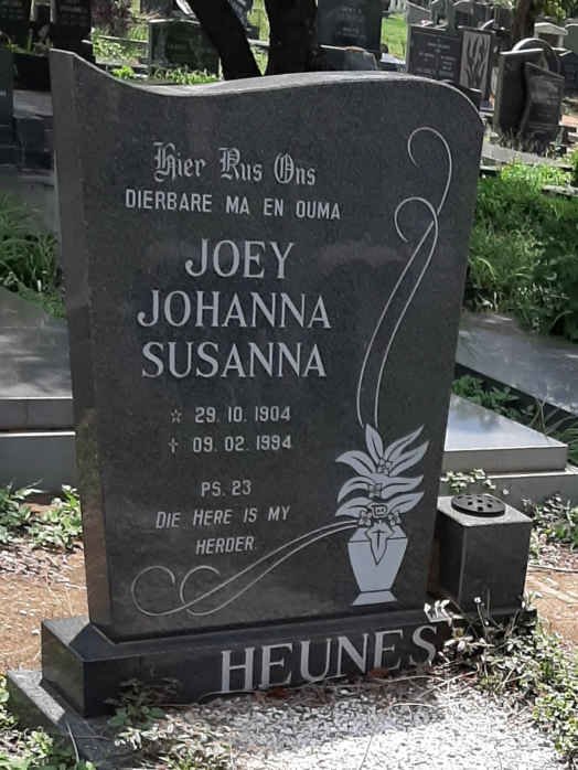 HEUNES Joey Johanna Susanna 1904-1994
