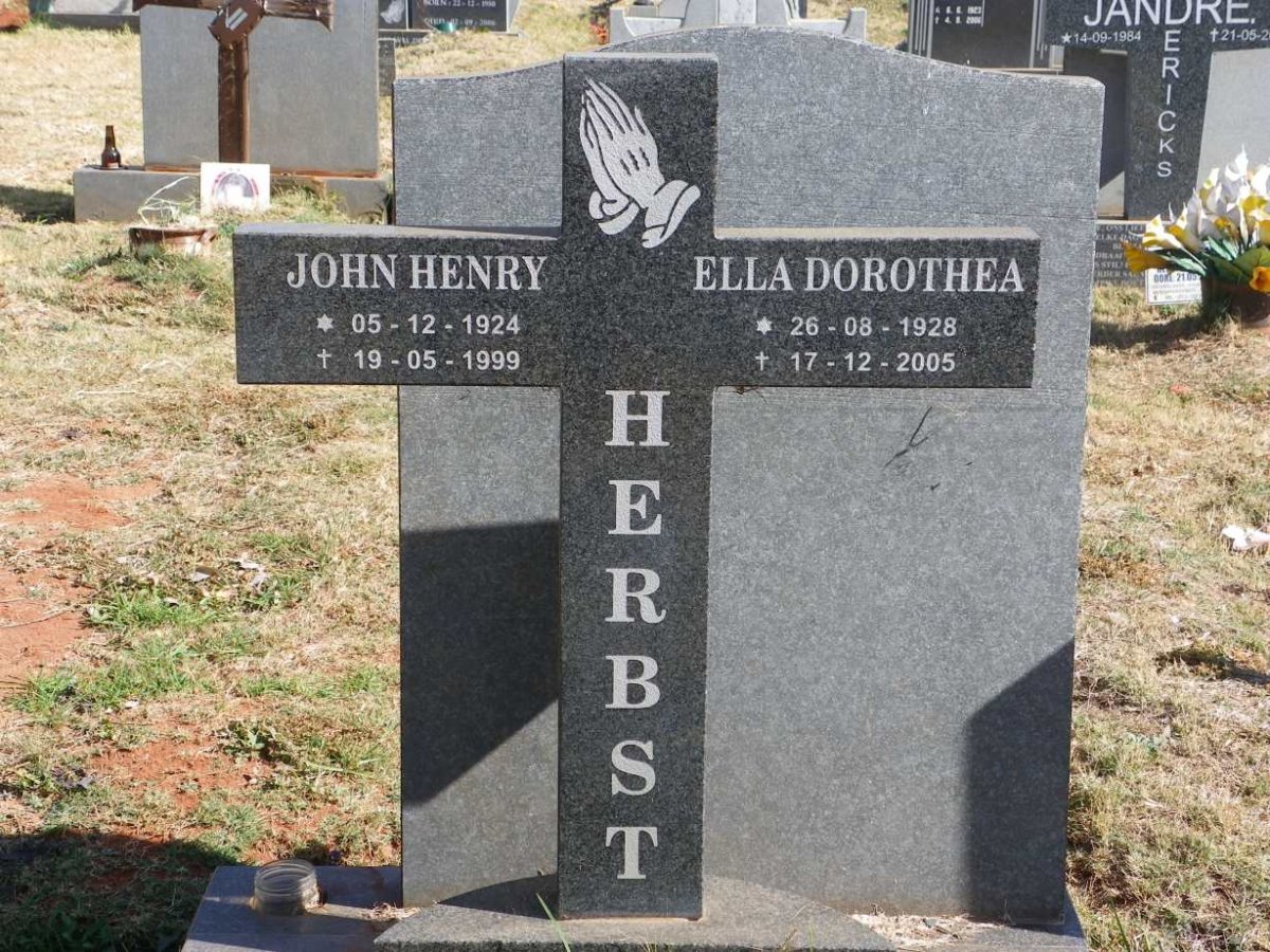 HERBST John Henry 1924-1999 &amp; Ella Dorothea 1928-2005