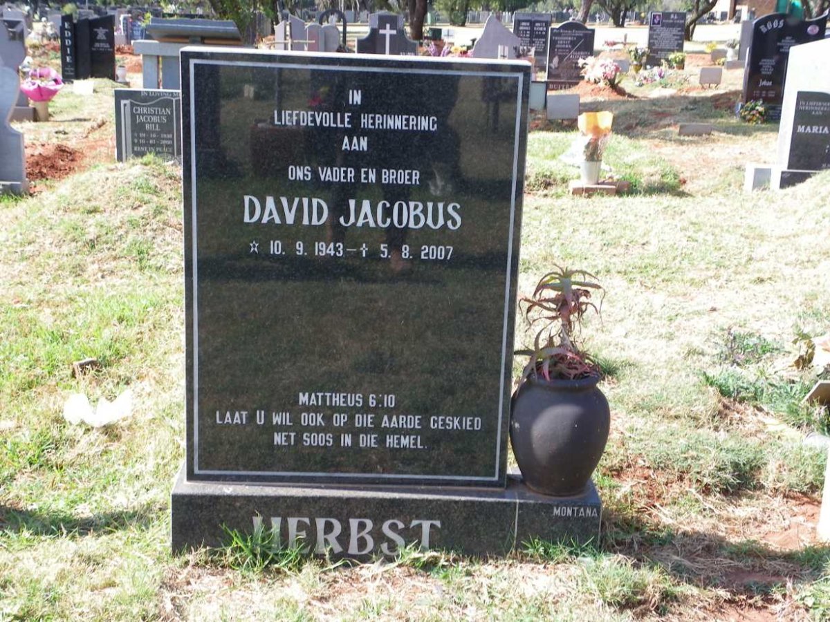HERBST David Jacobus 1943-2007
