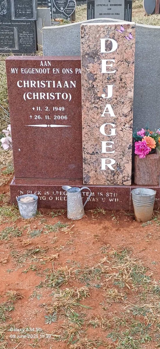JAGER Christiaan, de 1949-2006