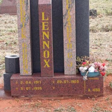 LENNOX Frederick Gordon 1917-1995 & Elizabeth G.J. 1920- 