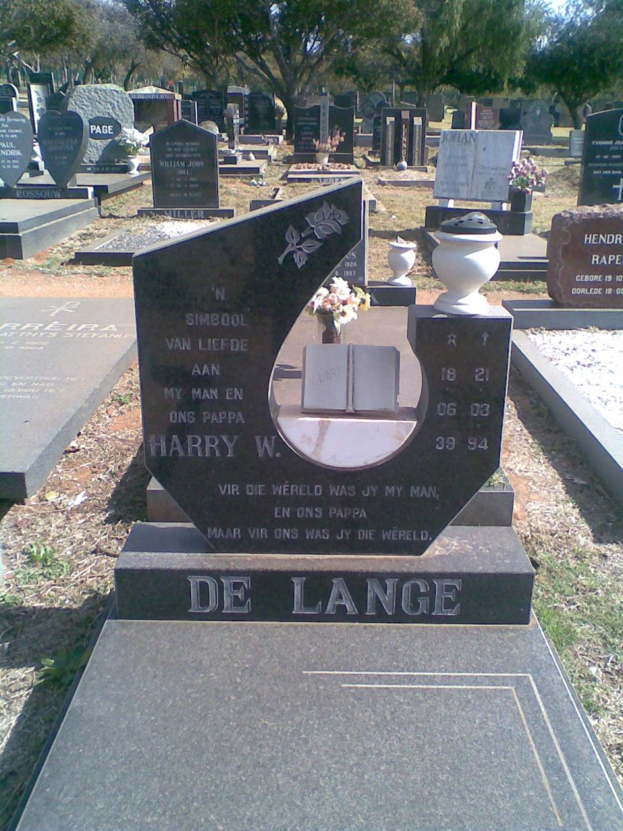 LANGE Harry W., de 1939-1994