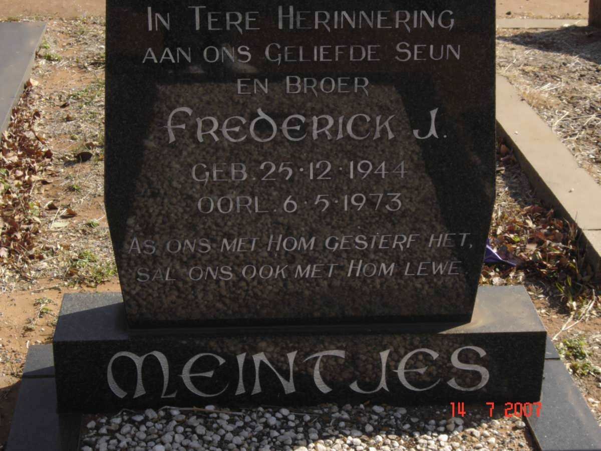 MEINTJES Frederick J. 1944-1973