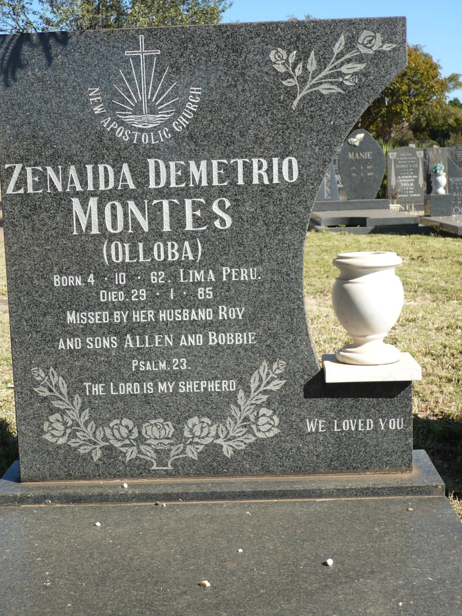 MONTES Zenaida Demetrio 1962-1985