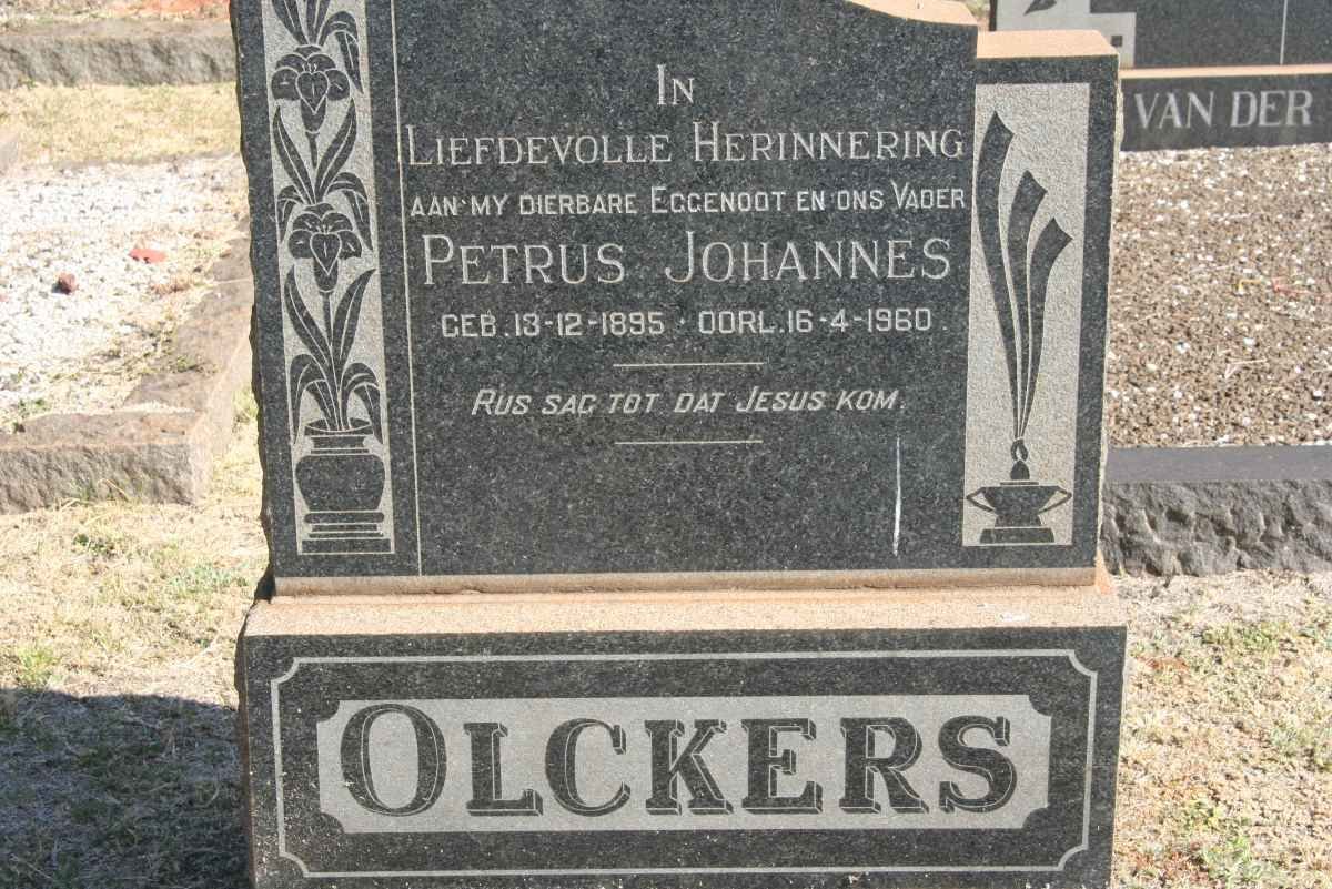 OLCKERS Petrus Johannes 1895-1960