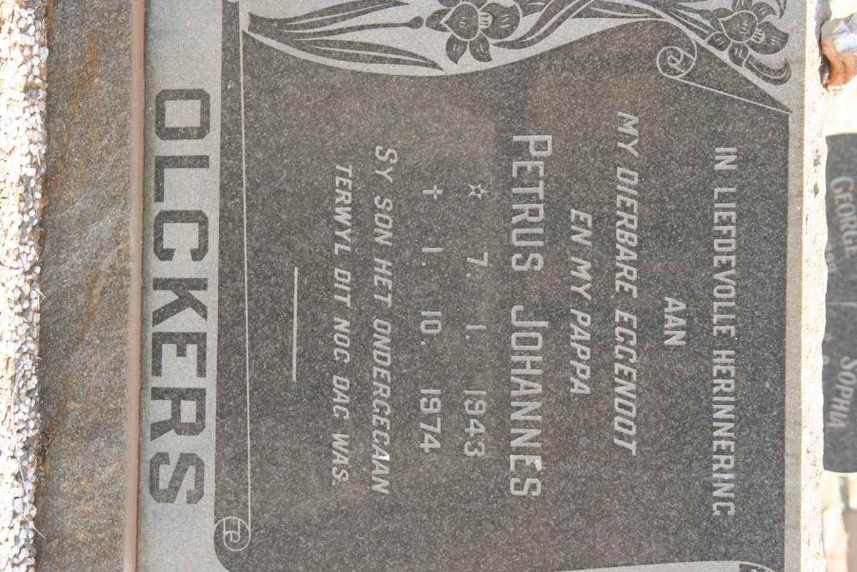 OLCKERS Petrus Johannes 1943-1974