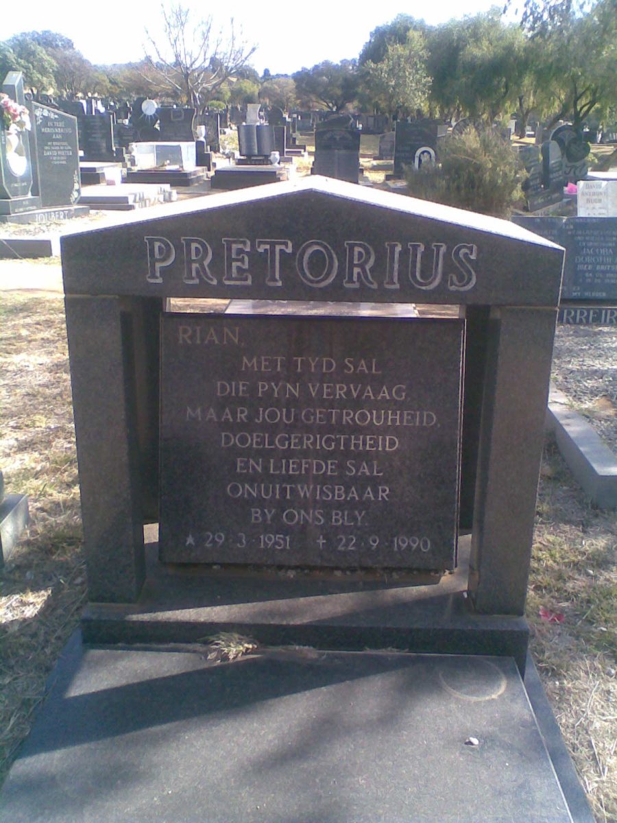 PRETORIUS Rian 1951-1990