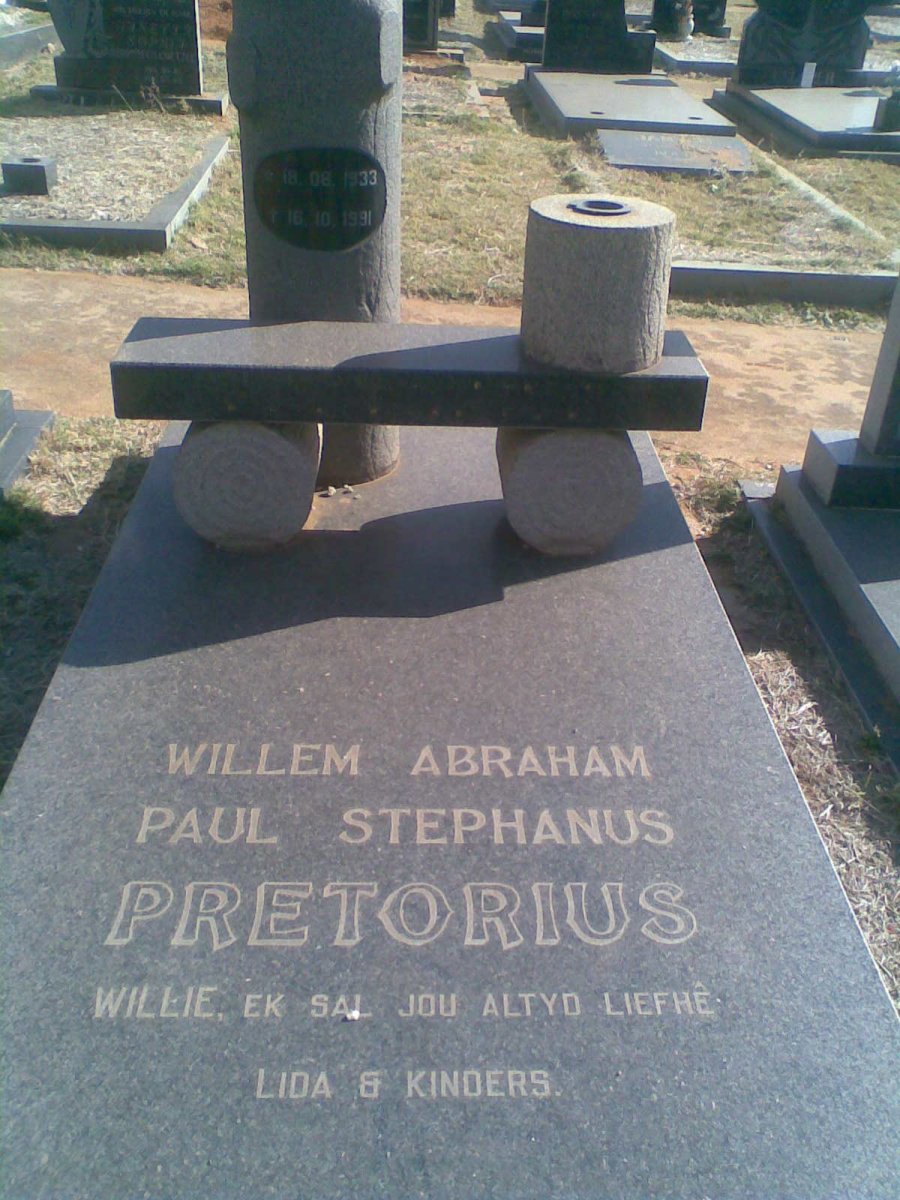PRETORIUS Willem Abraham Paul Stephanus 1933-1991