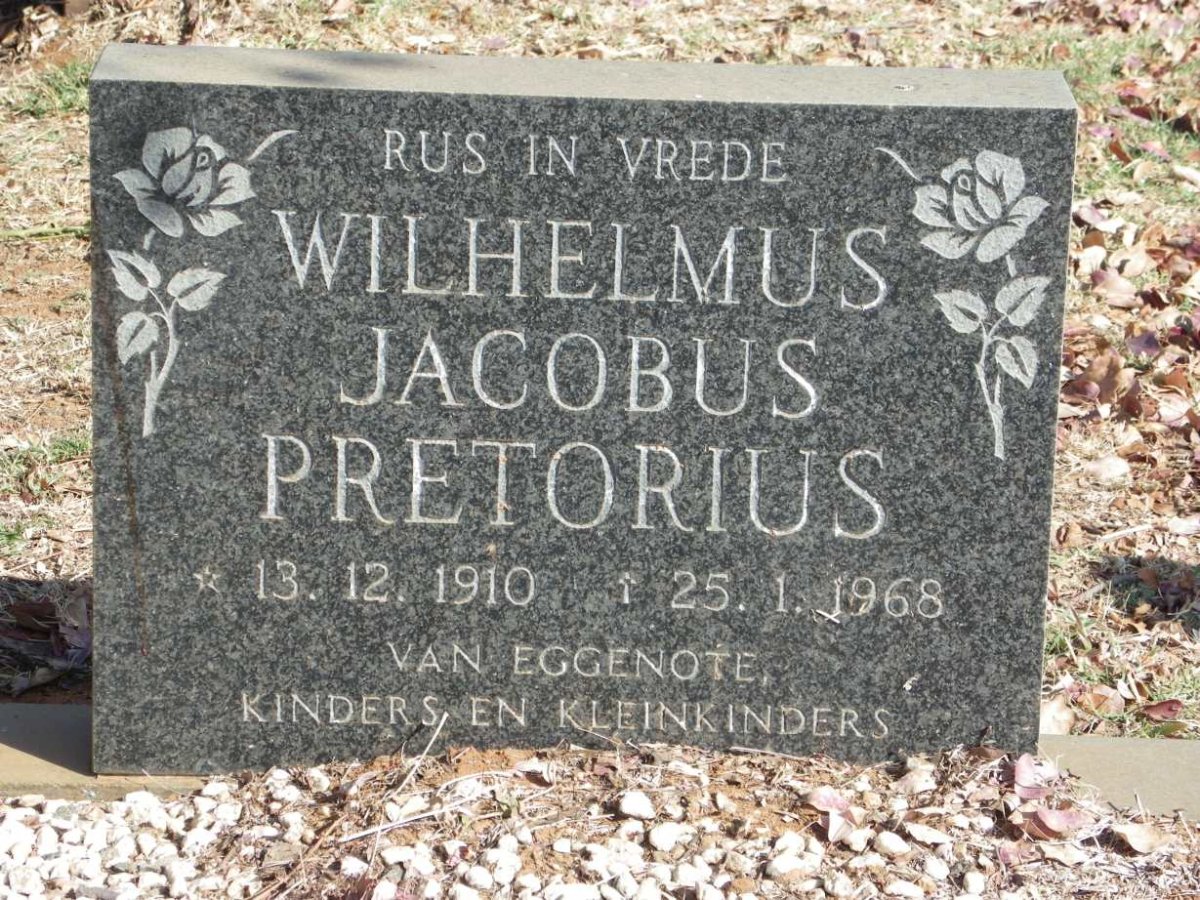 PRETORIUS Wilhelmus Jacobus 1910-1968