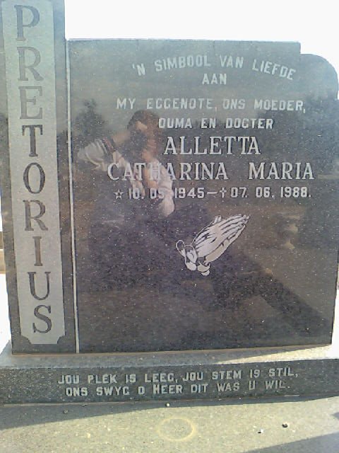 PRETORIUS Aletta Catharina Maria 1945-1988
