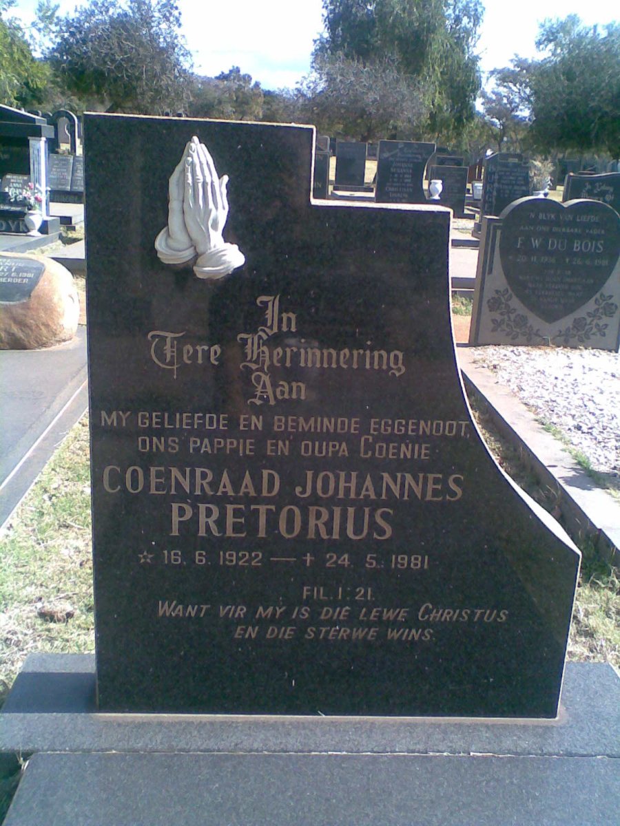 PRETORIUS Coenraad Johannes 1922-1981