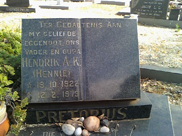 PRETORIUS Hendrik A.K. 1922-1979