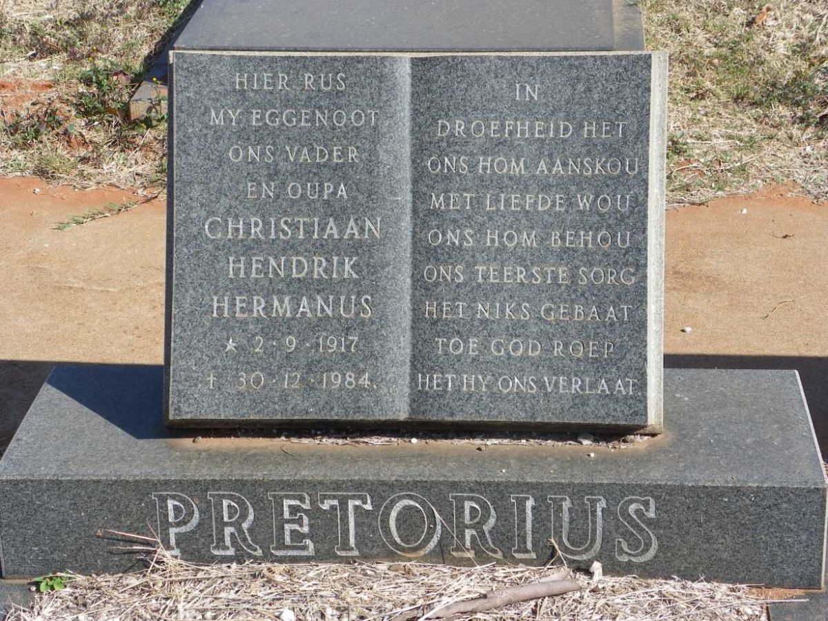 PRETORIUS Christiaan Hendrik Hermanus 1917-1984