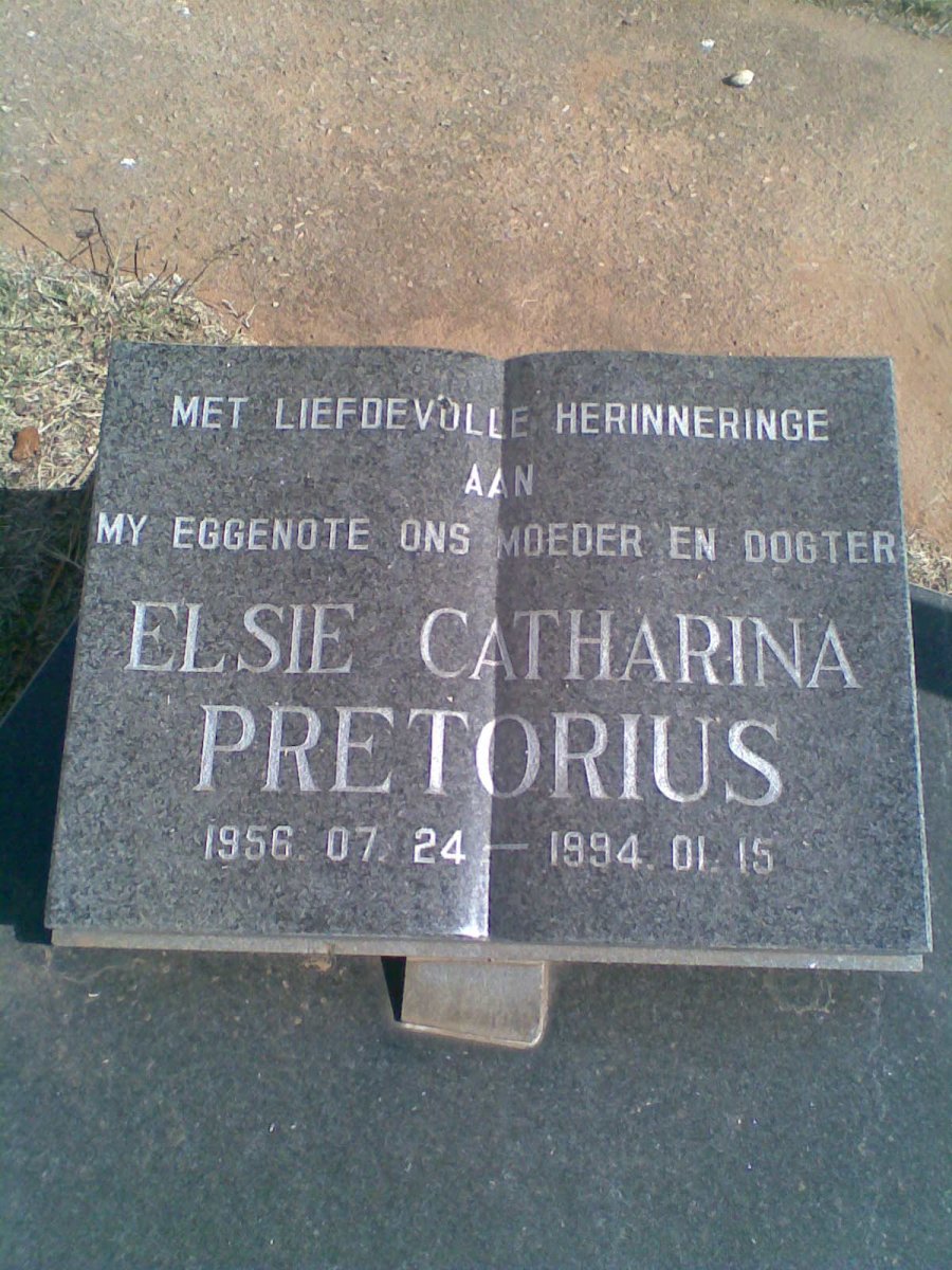 PRETORIUS Elsie Carharina 1956-1994