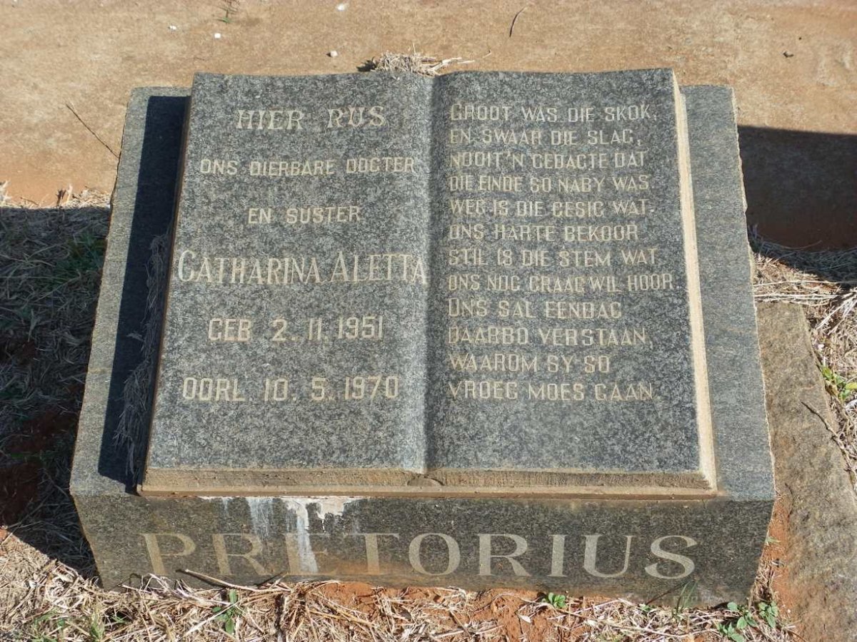 PRETORIUS Catharina Aletta 1951-1970