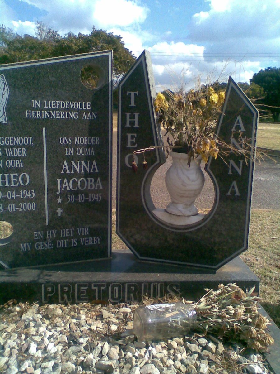 PRETORIUS Theo 1943-2000 &amp; Anna Jacoba 1945-