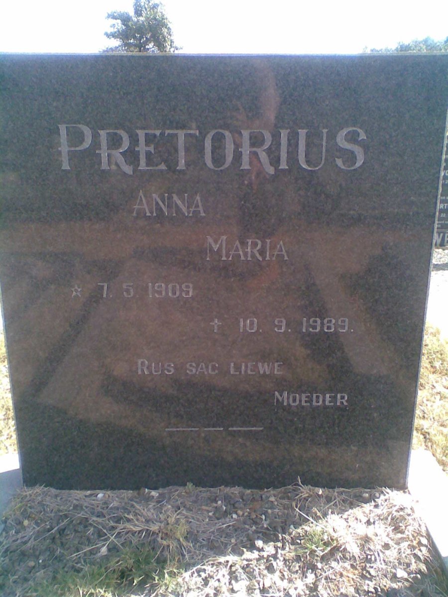 PRETORIUS Anna Maria 1909-1989
