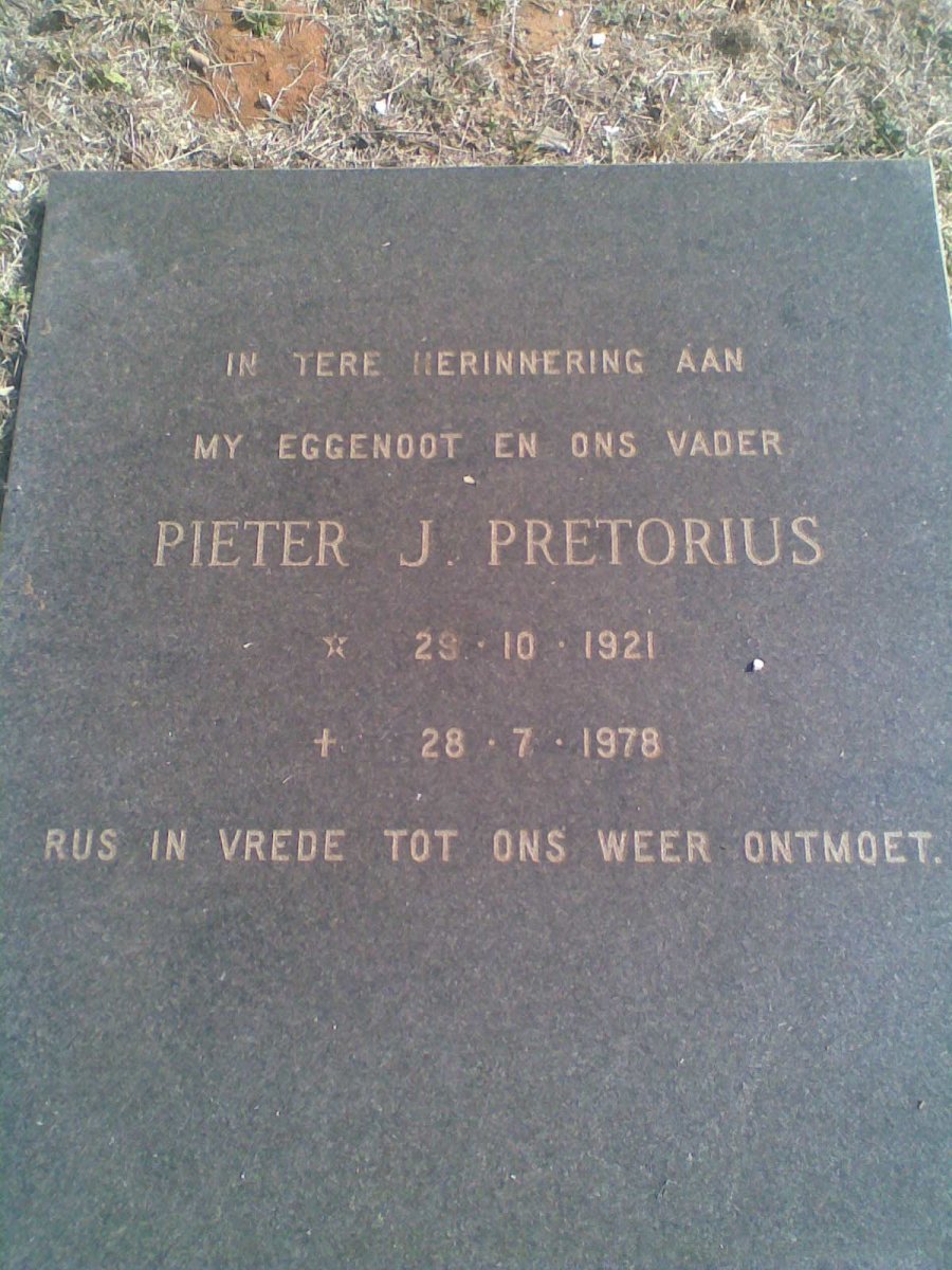 PRETORIUS Pieter J. 1921-1978