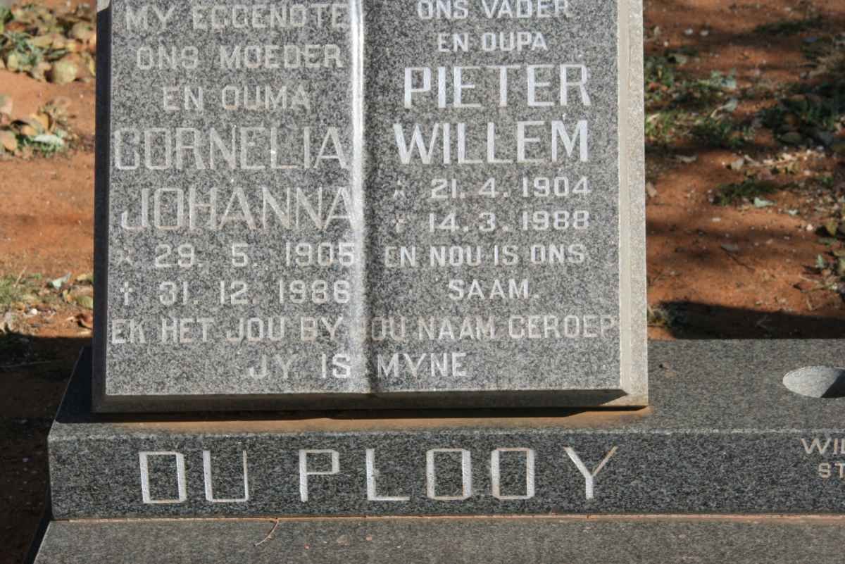 PLOOY Pieter Willem, du 1904-1988 &amp; Cornelia Johanna 1905-1986