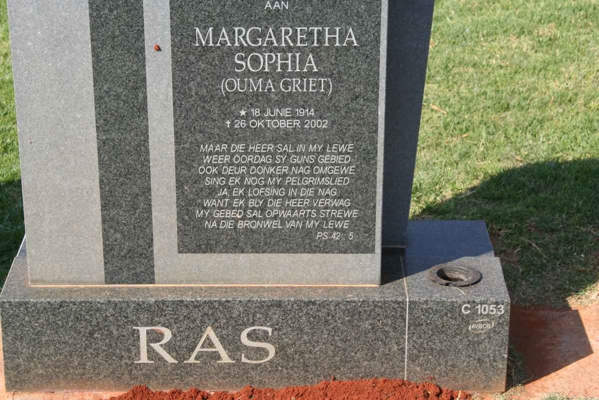 RAS Margaretha Sophia 1914-2002