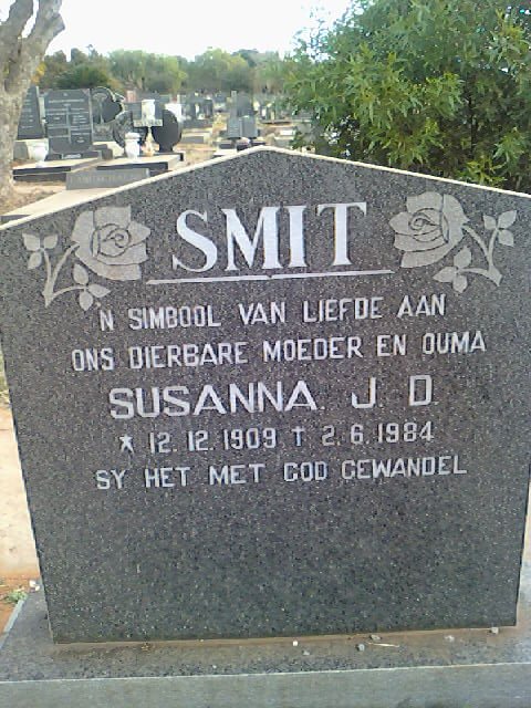SMIT Susanna J. D. 1909-1984