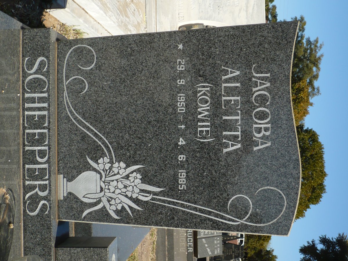 SCHEEPERS Jacoba Aletta 1950-1985