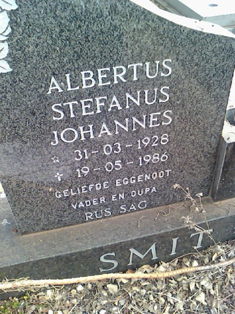 SMIT Albertus Stefanus Johannes 1928-1986
