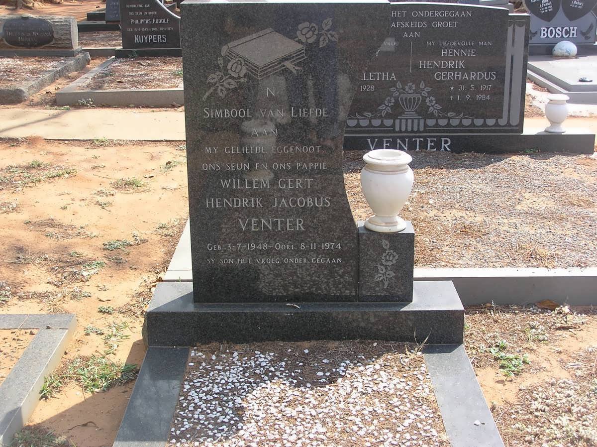 VENTER Willem Gert Hendrik Jacobus 1948-1974
