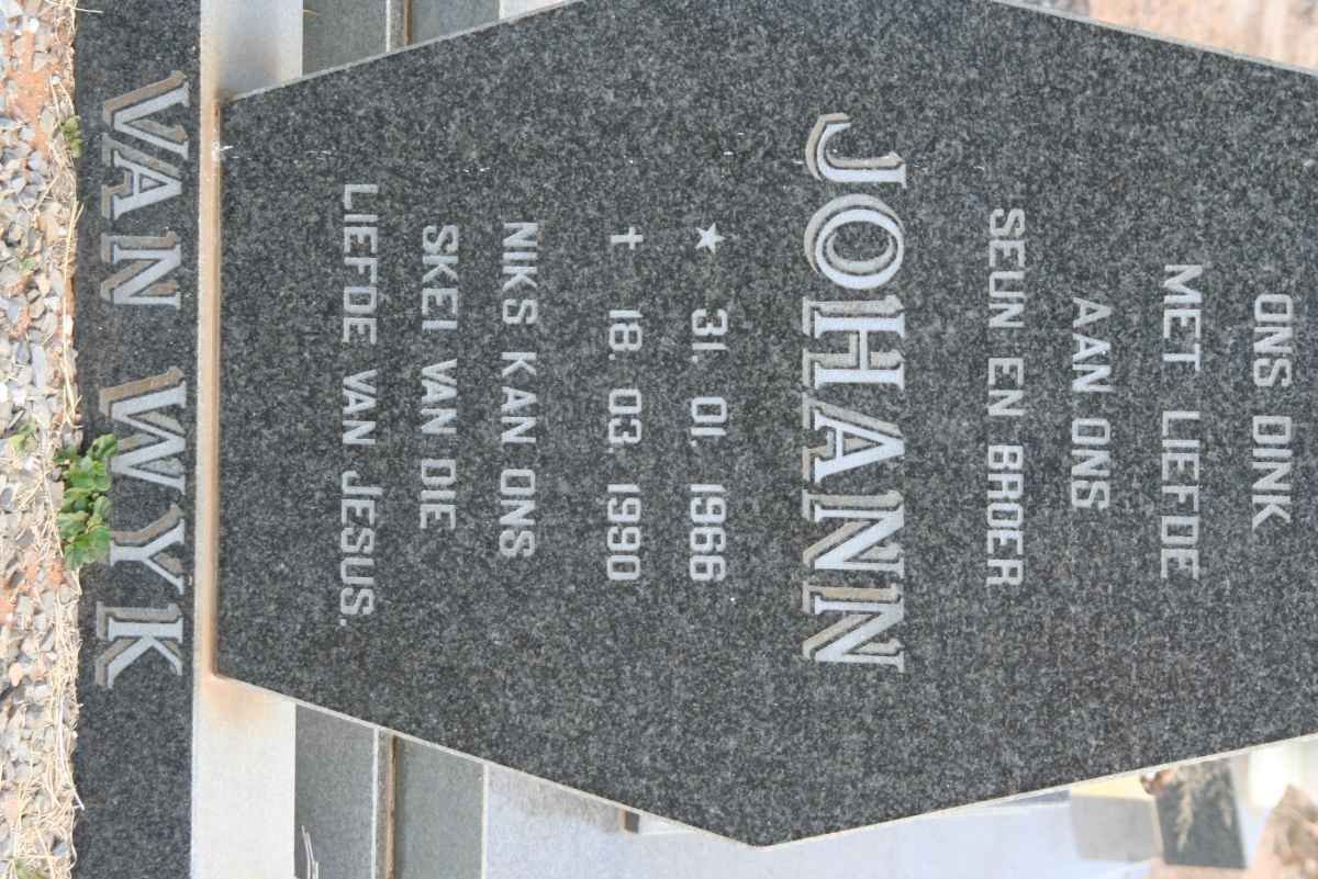 WYK Johann, van 1966-1990