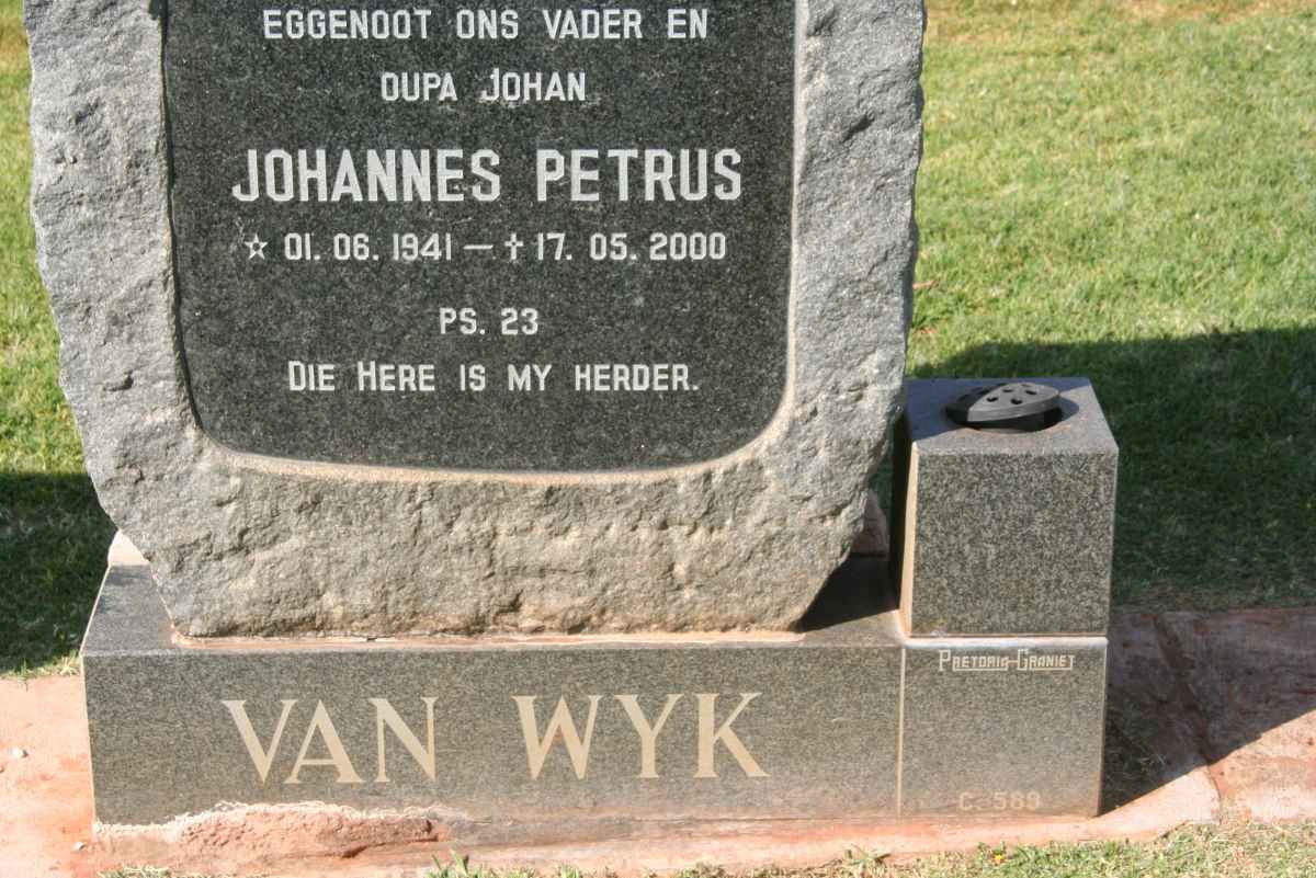 WYK Johannes Petrus, van 1941-2000