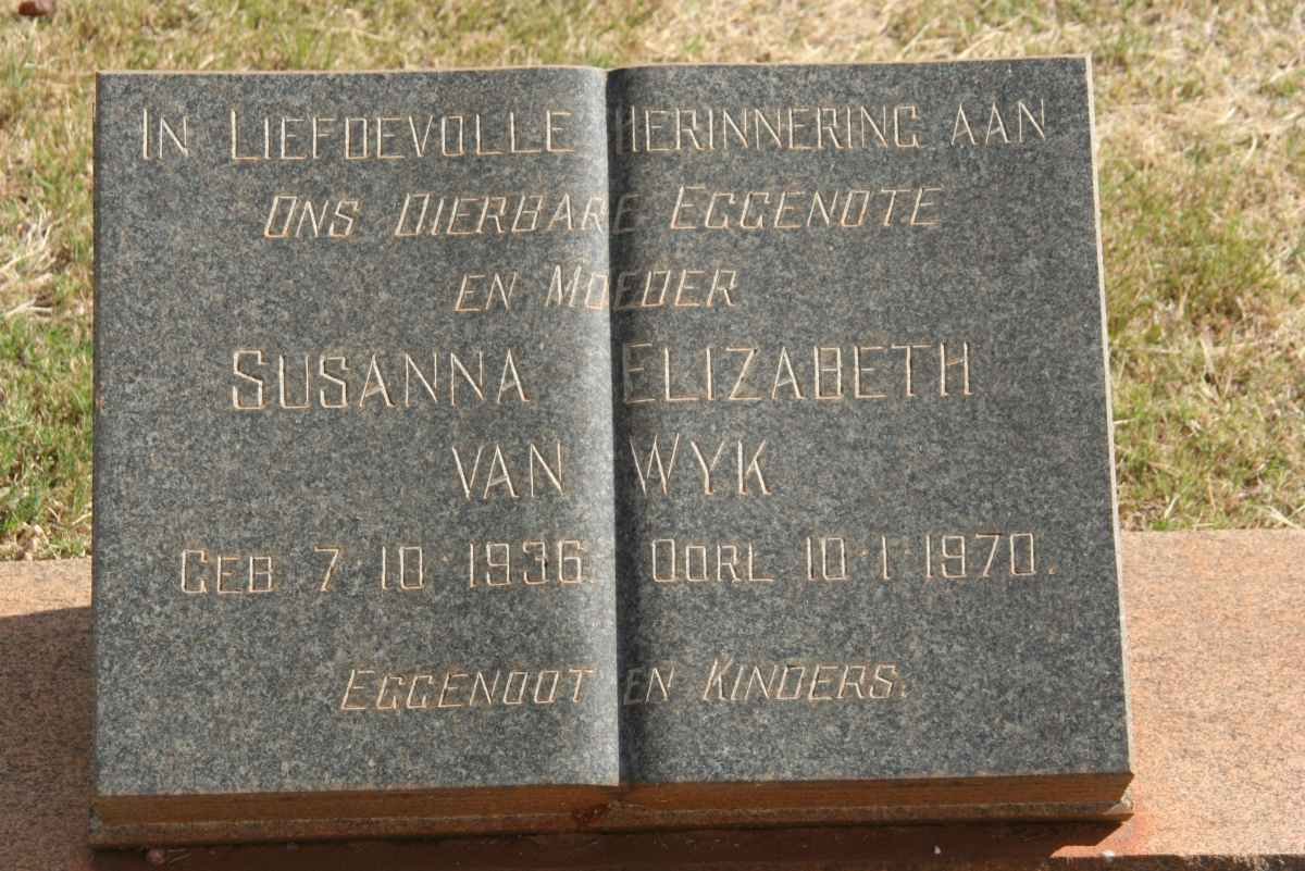 WYK Susanna Elizabeth, van 1936-1970