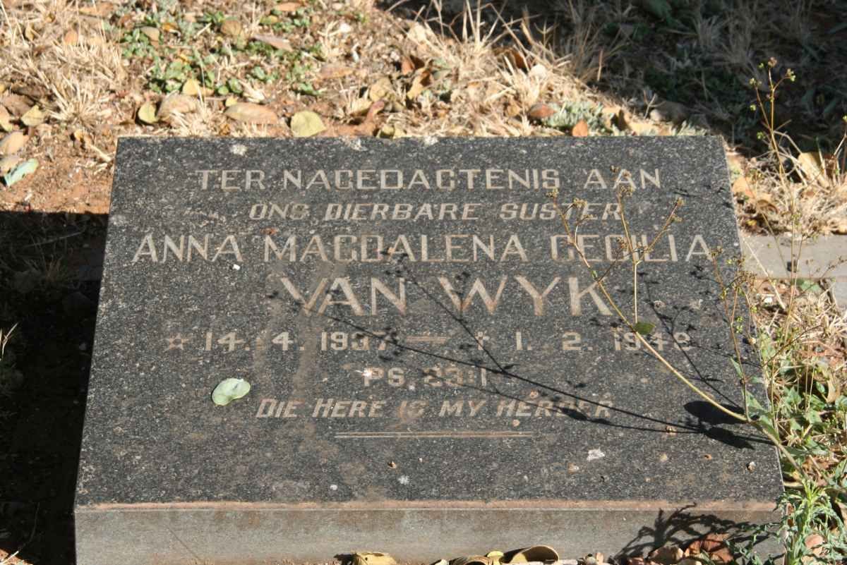 WYK Anna Magdalena Cecilia, van 1937-1942