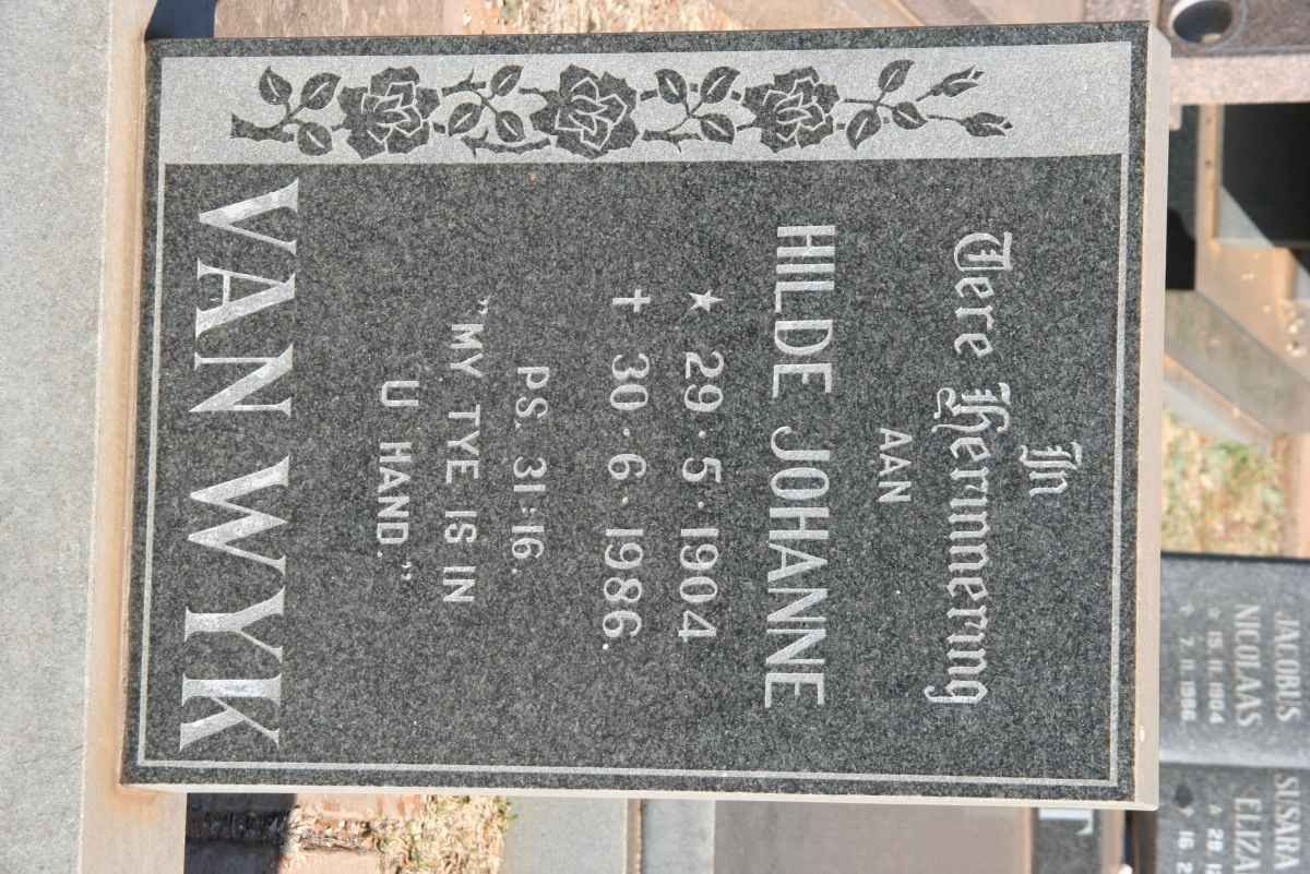 WYK Hilde Johanne, van 1904-1986