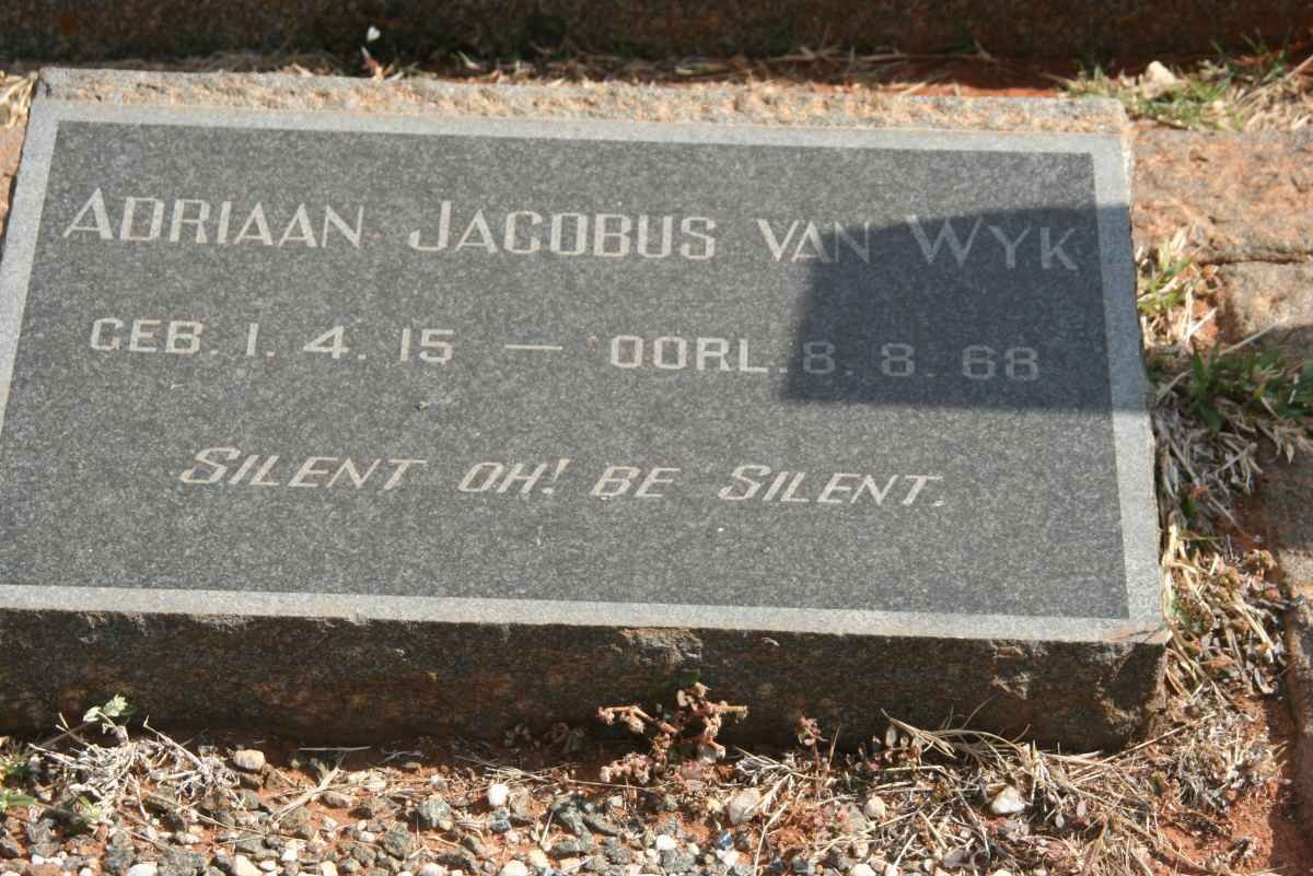 WYK Adriaan Jacobus, van 1915-1968