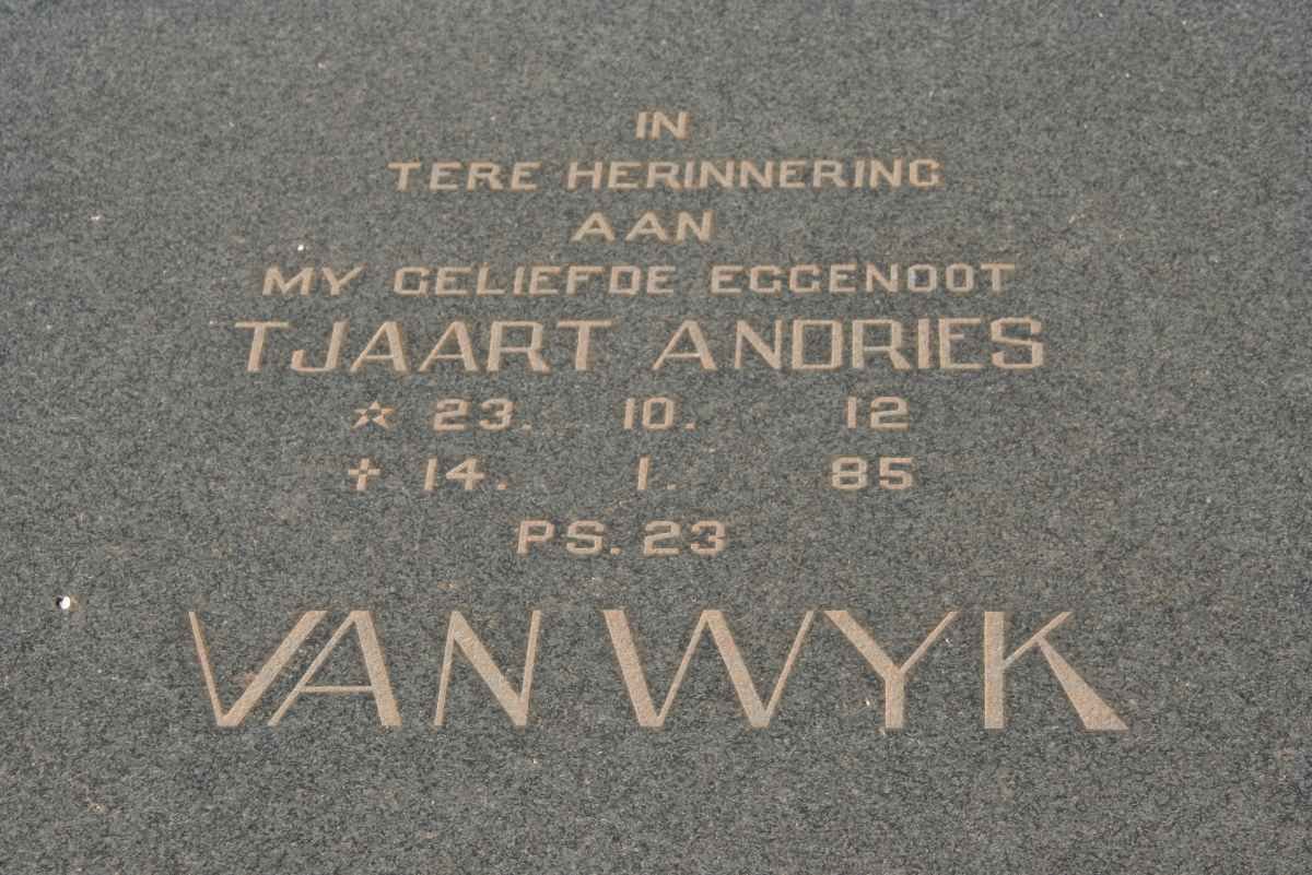 WYK Tjaart Andries, van 1912-1985