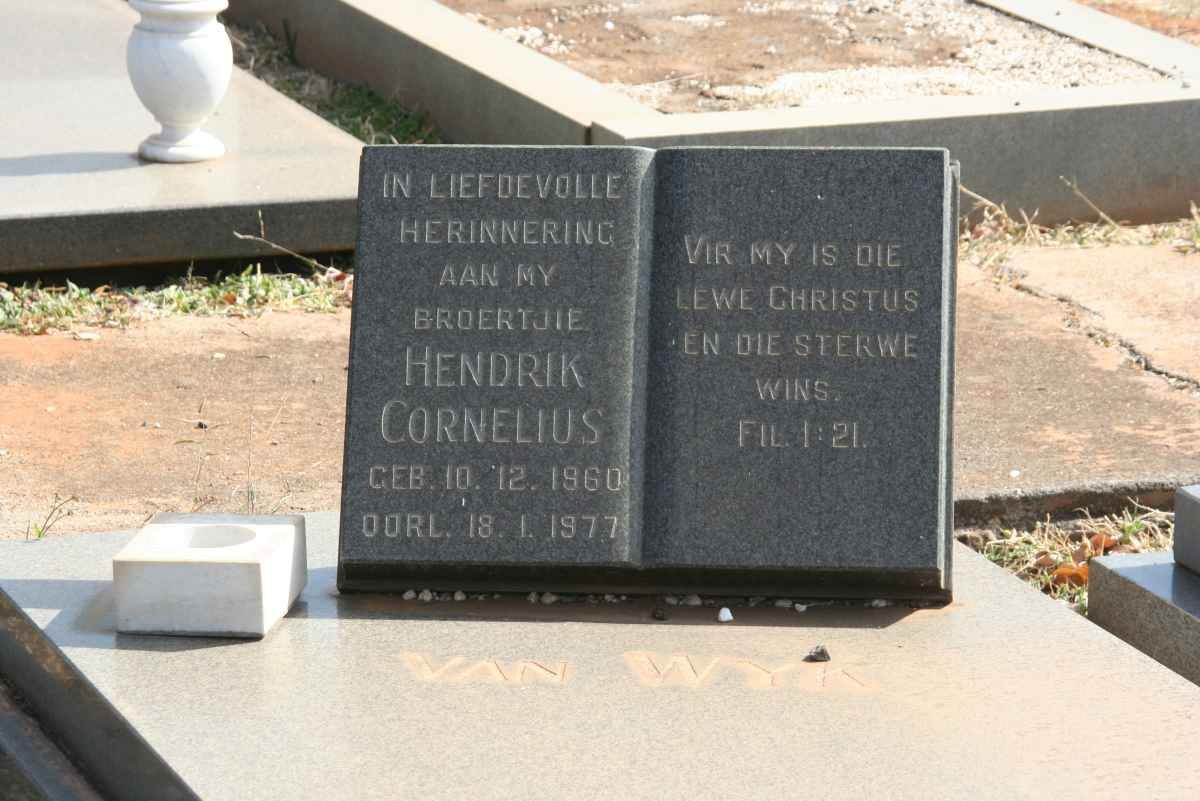 WYK Hendrik Cornelis, van 1960-1977