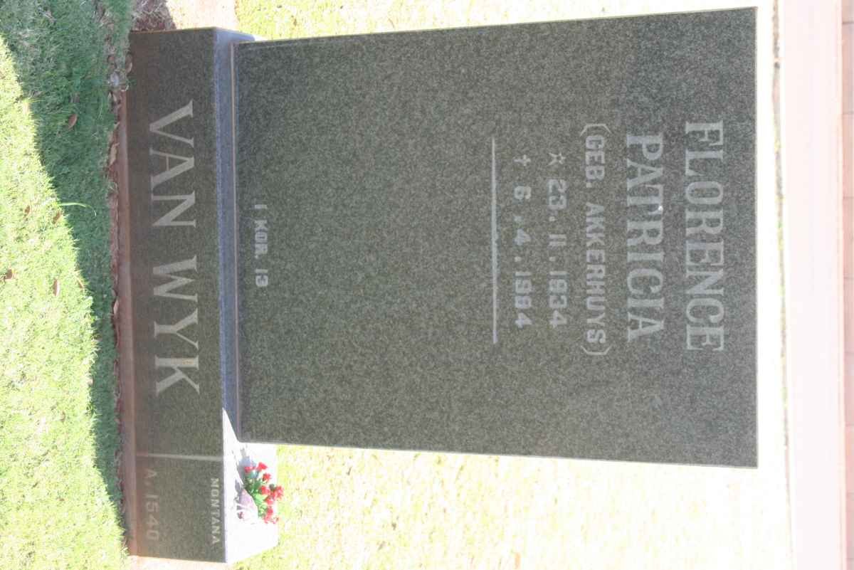 WYK Florence Patricia, van nee AKKERHUYS 1934-1994