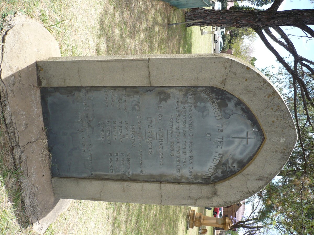 Monument for the 1st Royal Scots Fusiliers 1880-1881