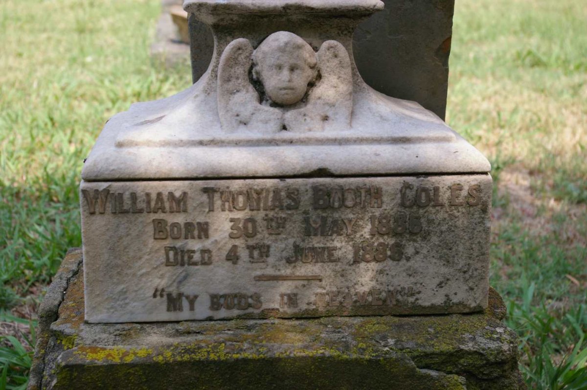 COLES William Thomas Booth 1886-1886