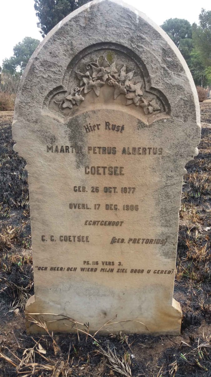 COETSEE Maartin Petrus Albertus 1877-1906