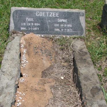 COETZEE Paul 1884-1977 &amp; Sophie 1881-1973
