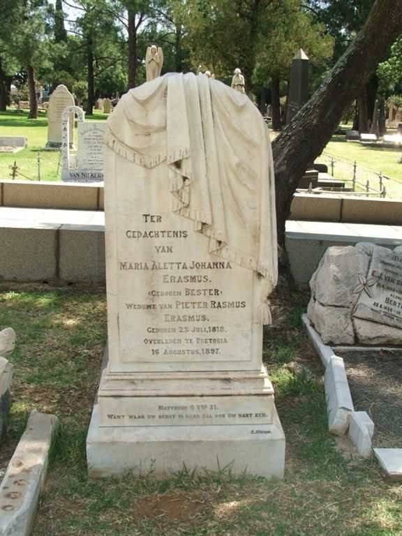 ERASMUS Maria Aletta Johanna nee BESTER 1818-1897