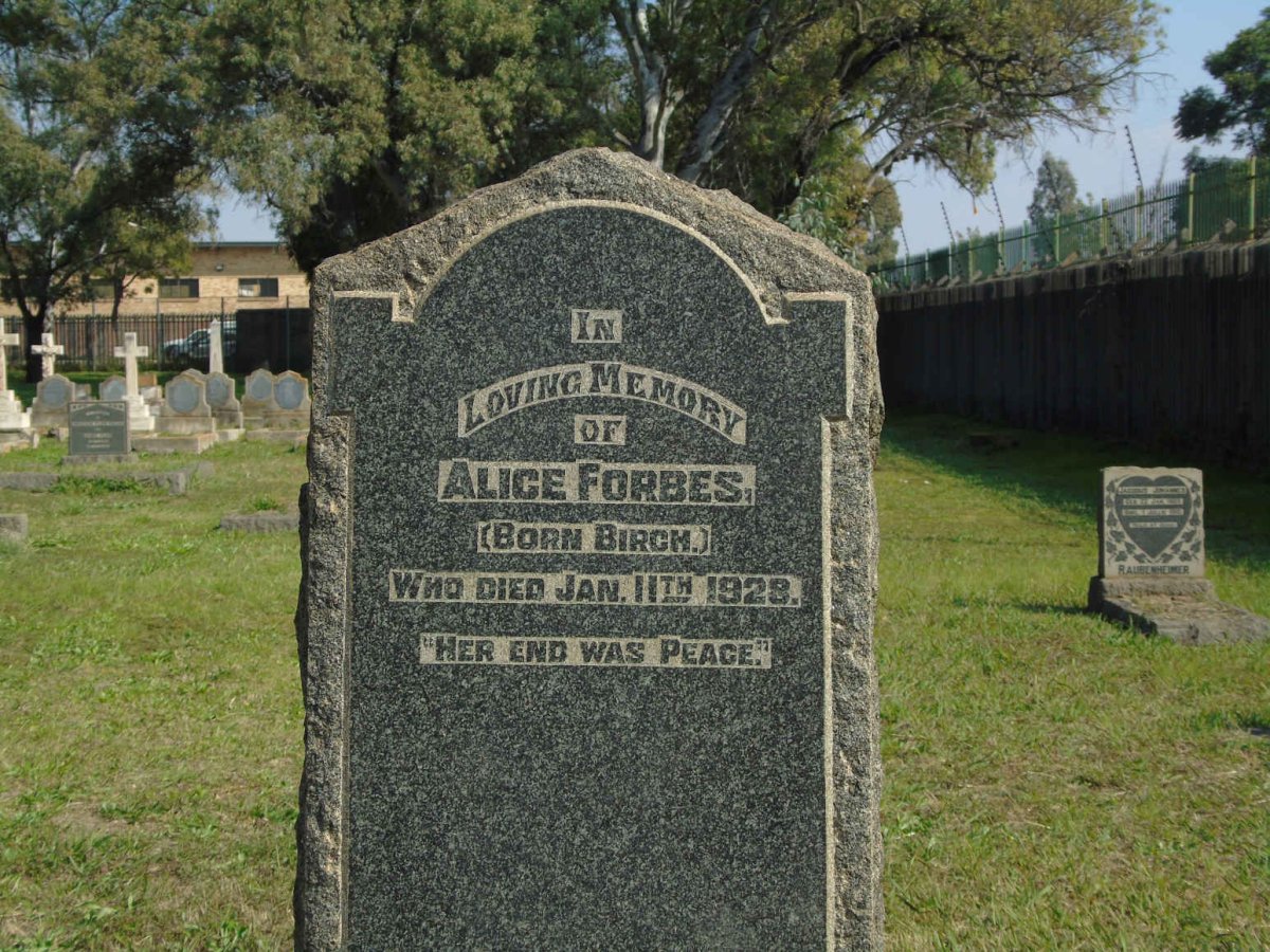 FORBES Alice nee BIRCH -1928