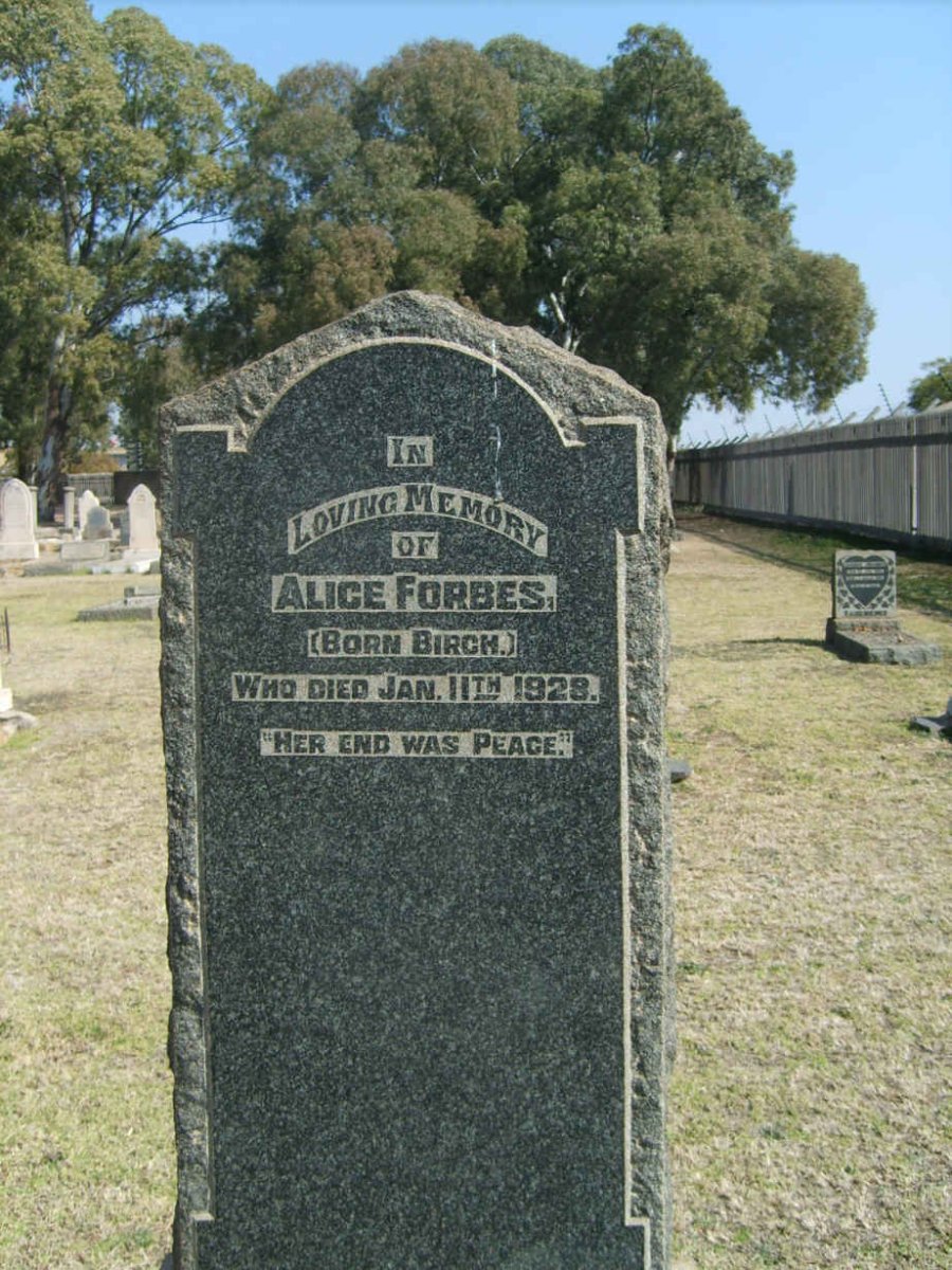 FORBES Alice nee BIRCH -1928