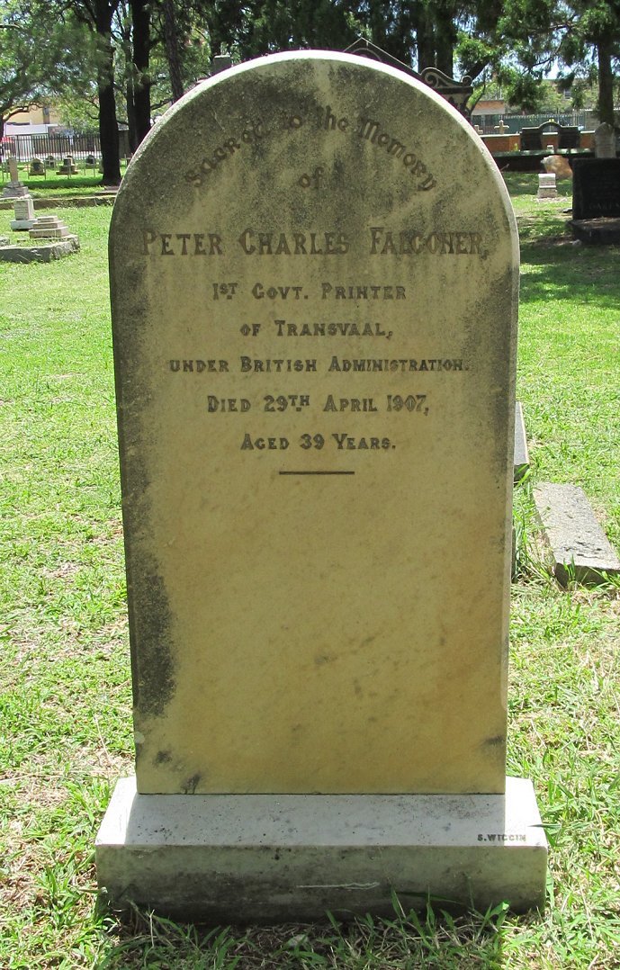FALCONER Peter Charles -1907