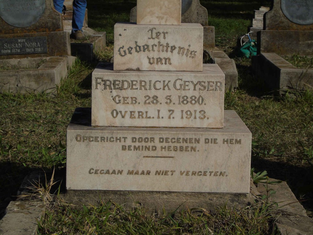 GEYSER Frederick 1880-1913