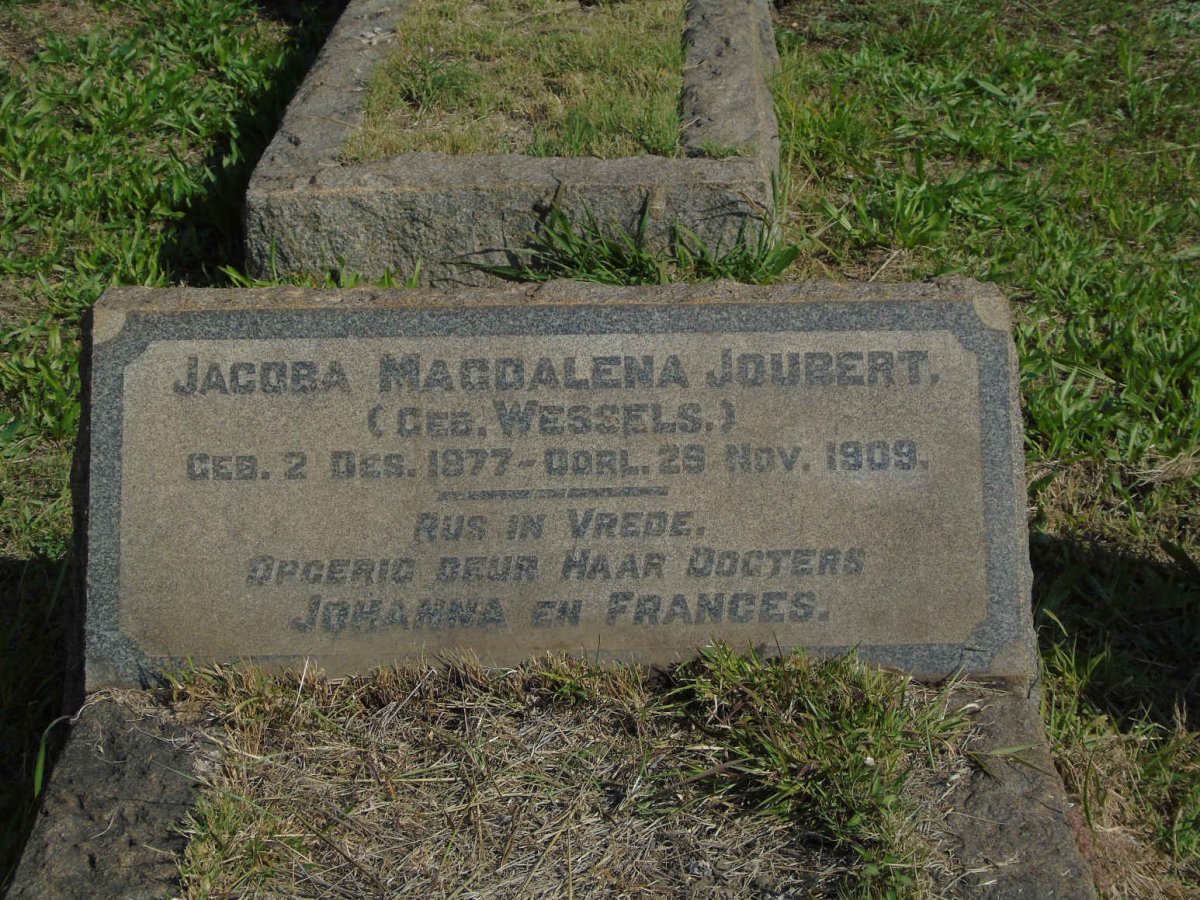 JOUBERT Jacoba Magdalena nee WESSELS 1877-1909