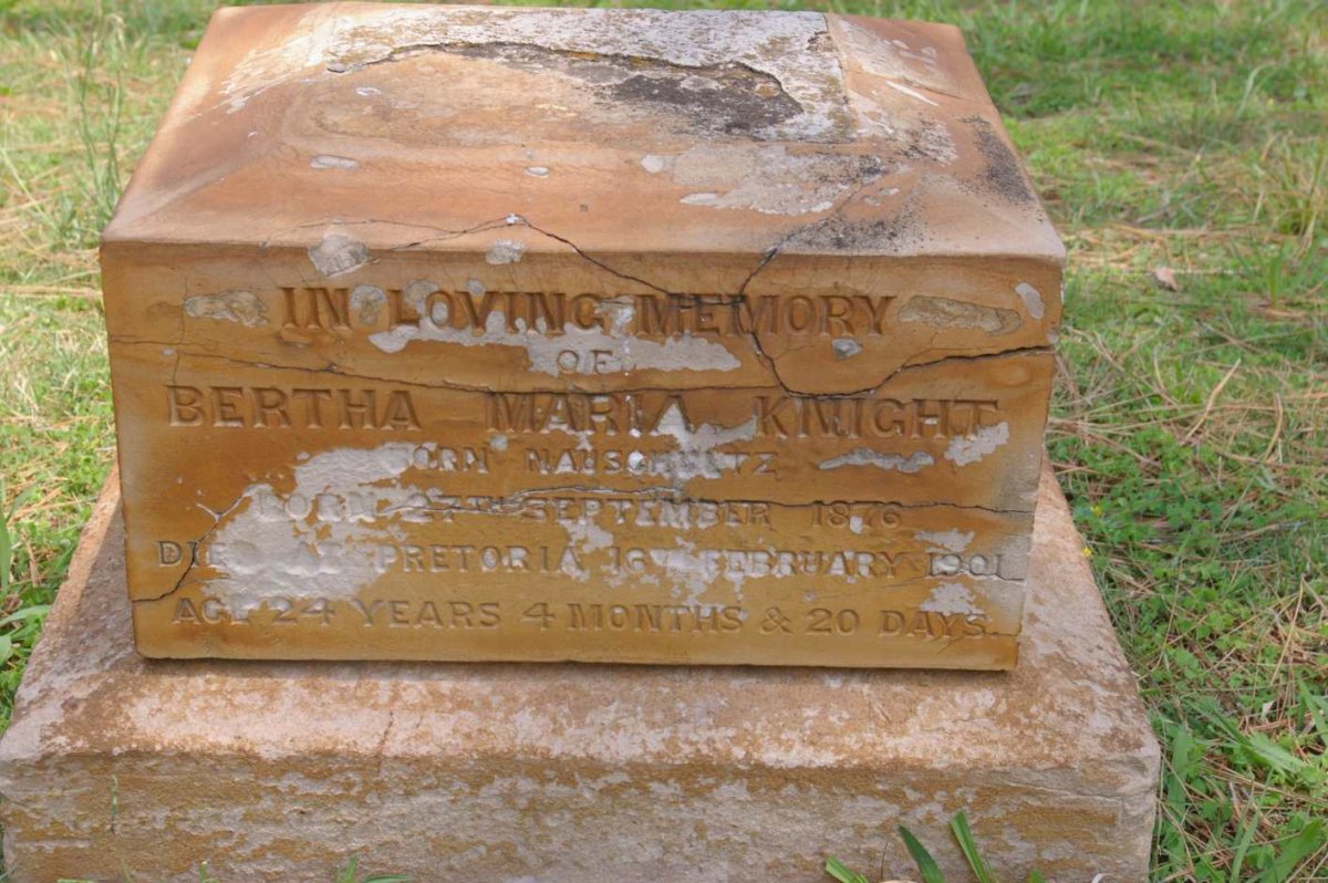 KNIGHT Bertha Maria nee NAUSCH??TZ 1876-1901