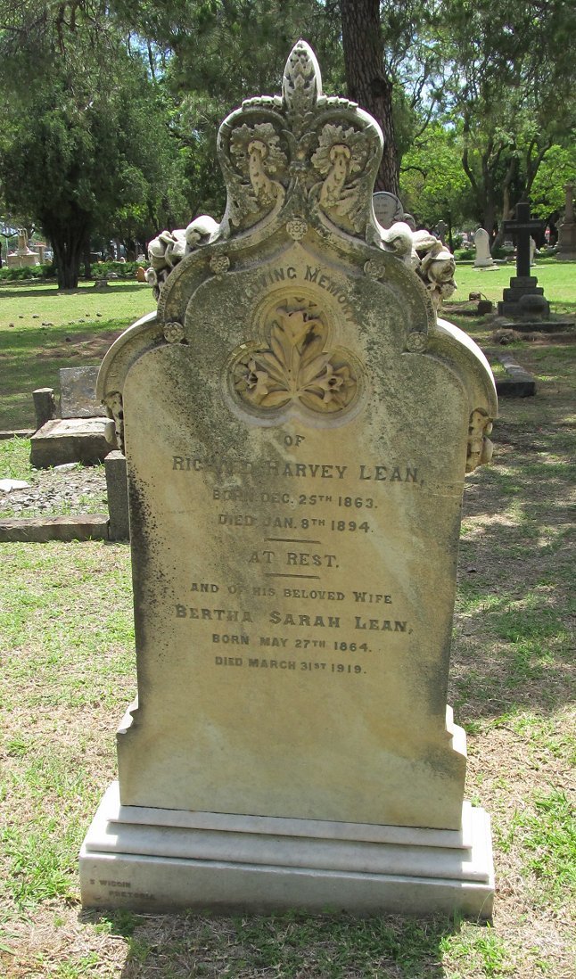 LEAN Richard Harvey 1863-1894 &amp; Bertha Sarah 1864-1919